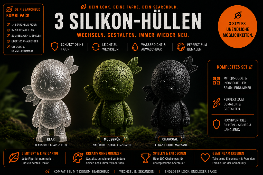 SearchBud™ Kombi Pack First Edition + 3 PaintSkin™ Hüllen